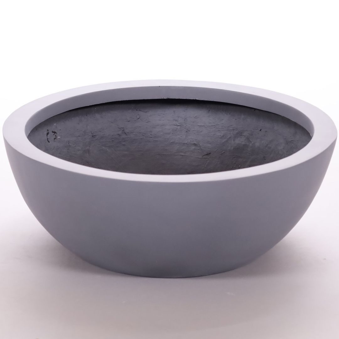 Elegant Einrichten Pflanzkübel Elegant Einrichten Pflanzkübel Fiberglas Schale-Rund D34xH12cm Grau (1 St)