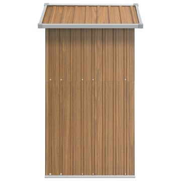 vidaXL Garten-Geräteschrank Geräteschuppen Braun 126x97,5x177 cm Verzinkter Stahl Gartenhaus Gerät