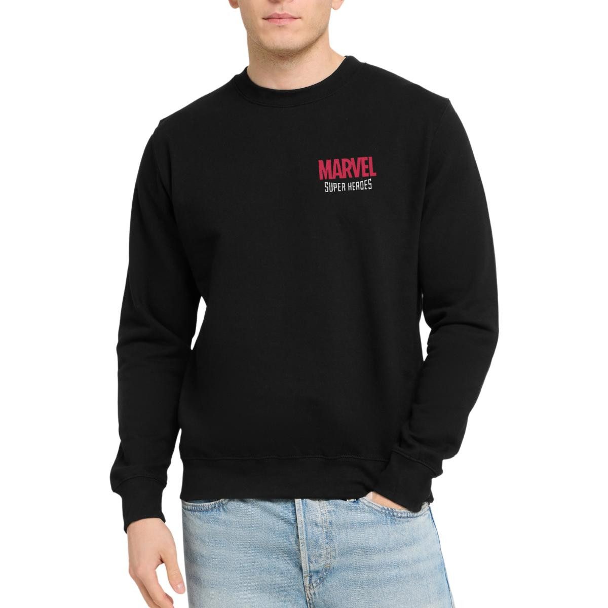 Spreadshirt Sweatshirt Avengers Marvel Superhelden Chest- Und Backprint Unisex Pullover (1-tlg)