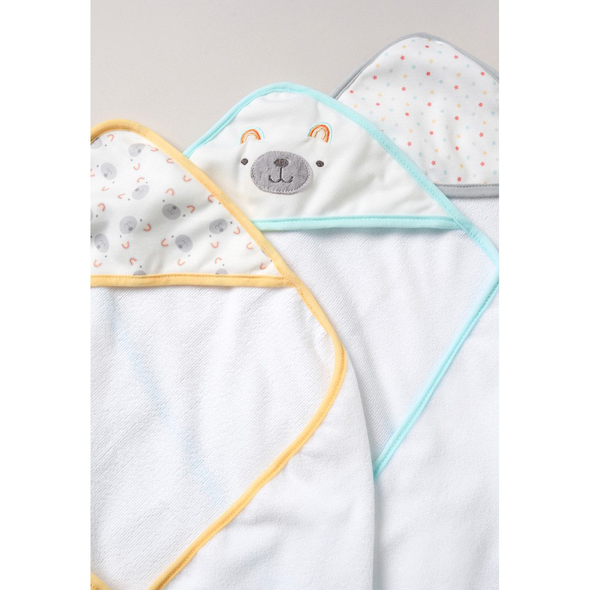 Snuggle Tots Kapuzenhandtuch Bär Unisex Kinder, Frottee (6-St)