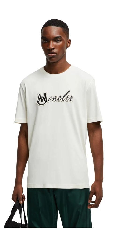 MONCLER Print-Shirt Moncler White Embroidered Varsity günstig online kaufen