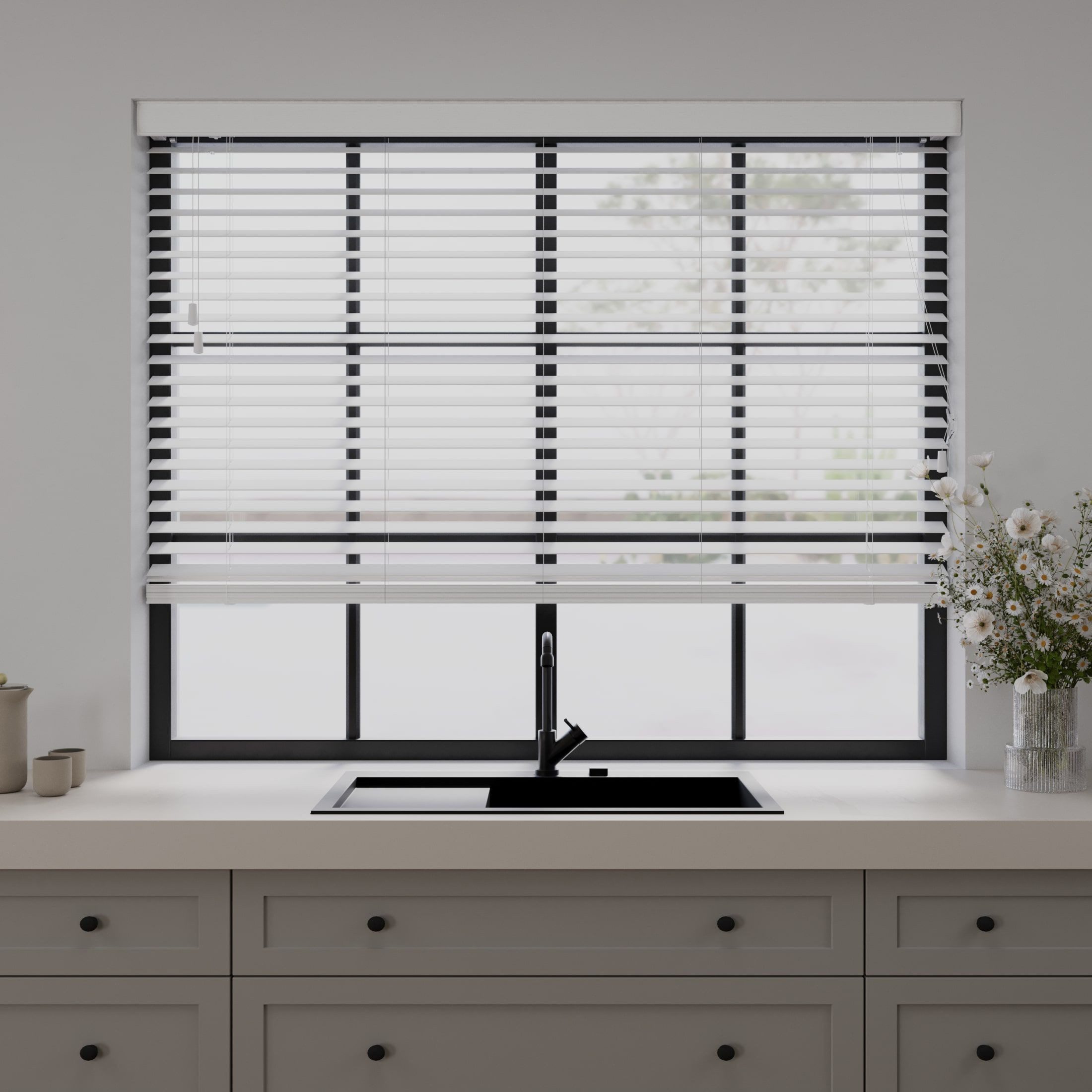 Cocoon Home Jalousie Holzjalousie 50mm Lammelen, Holz Jalousie in Breiten v günstig online kaufen