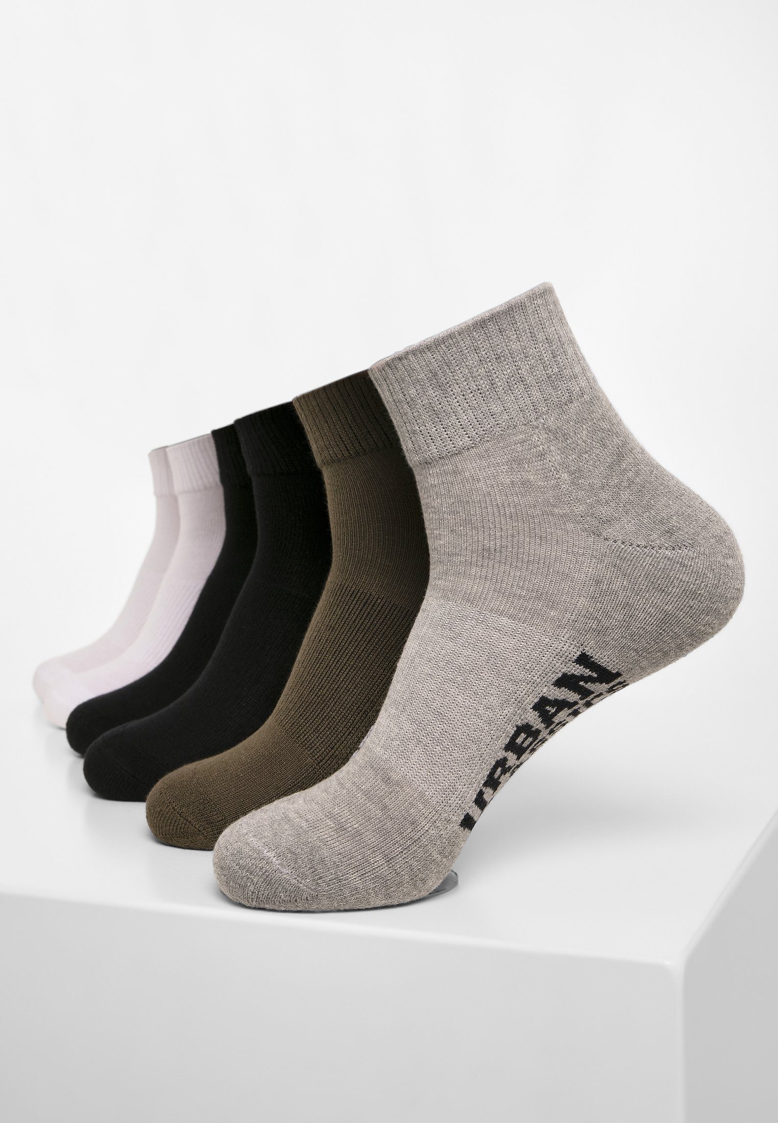 Freizeitsocken black/white/grey/olive URBAN Sneaker Socks 6-Pack High CLASSICS (1-Paar) Socks