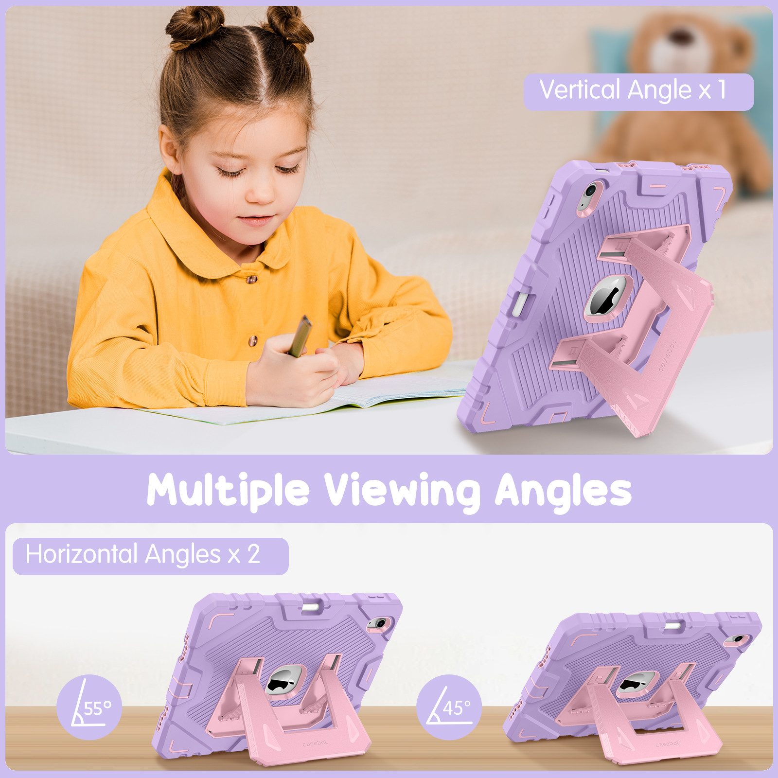 Fintie Tablet-Hülle für iPad 11. Generation 2025 (A16) 11'', iPad 10. Generation 2022, stoßfeste Ganzkörper-Hülle mit integriertem Ständer für Kinder – Bild 5 von 5