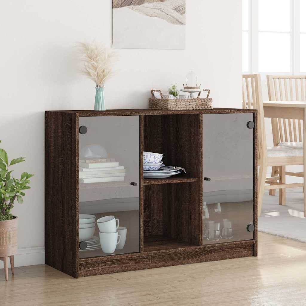 vidaXL Sideboard Sideboard Braun Eichen-Optik 102x37x75,5 günstig online kaufen