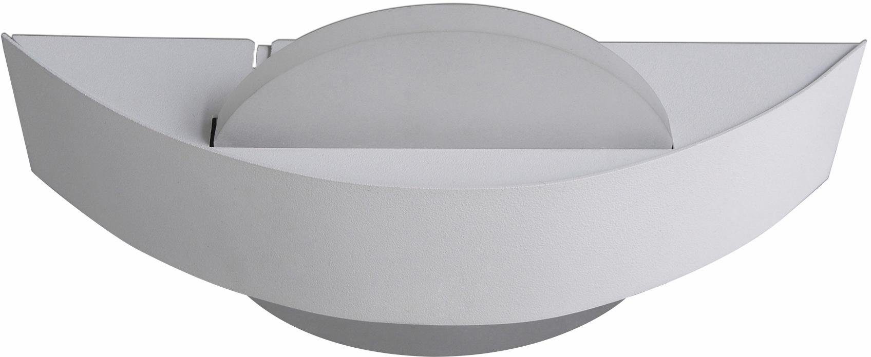 näve LED Wandleuchte Stan, LED fest integriert, Warmweiß, Effizienzklasse: E, weiß/satiniert, Metall/Acryl, l: 24cm, h: 13cm