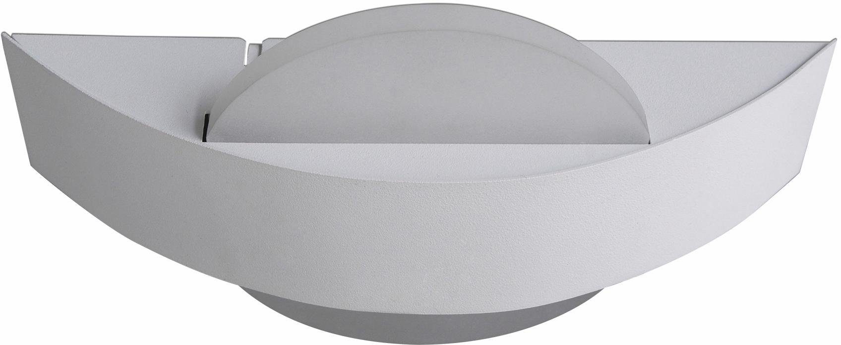 näve LED Wandleuchte Effizienzklasse: h: LED l: 24cm, Metall/Acryl, weiß/satiniert, E, integriert, 13cm Warmweiß, fest Stan