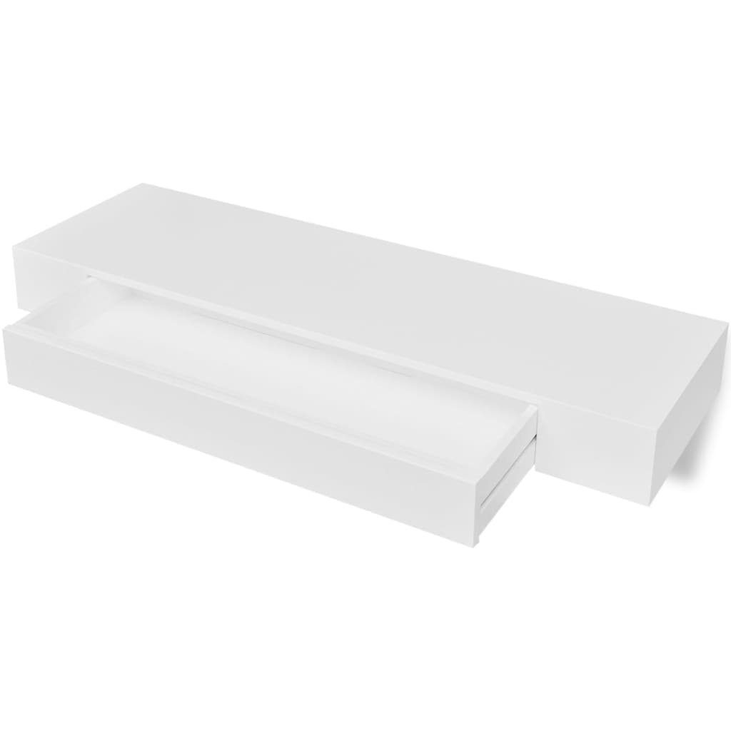 MDF furnicato Wandregal Schublade mit Weiß