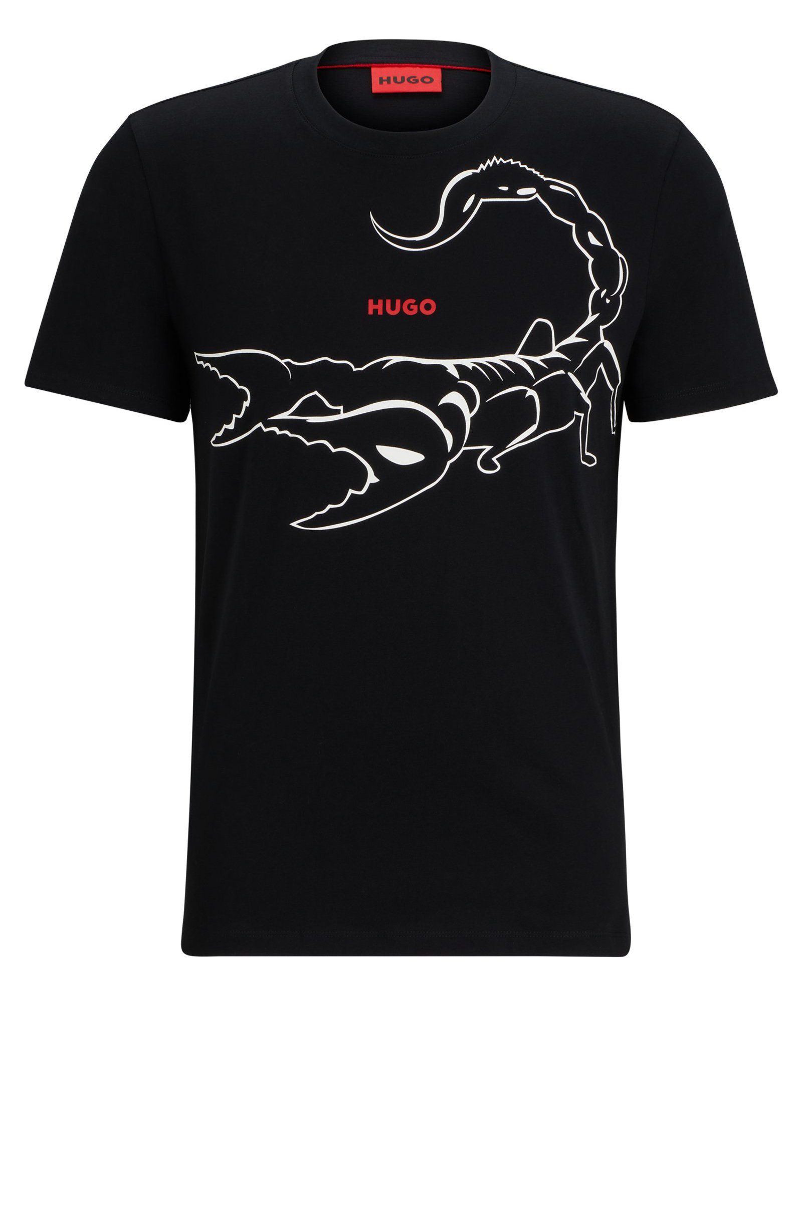 Schwarz HUGO (001) (1-tlg) T-Shirt Darpione