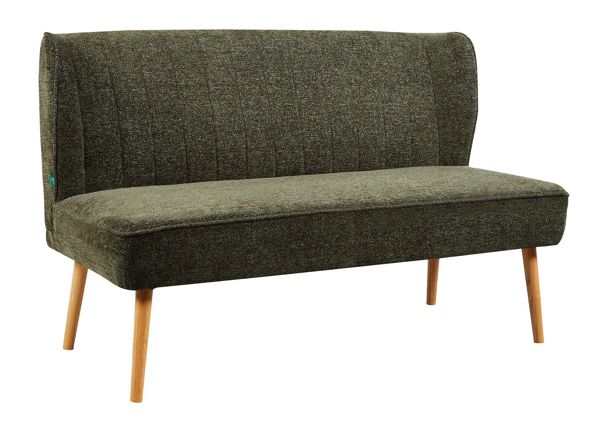 DUBI Möbel Essbank Essbank Sophia 140 cm gepolstert mit Rückenlehne & Holzbeinen, Bequeme Federkernbox, Eichen-Holzbeine, in versch. Farben wählbar