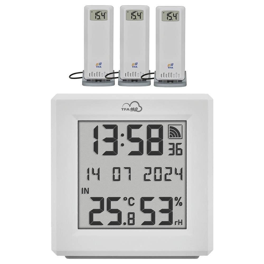 TFA Dostmann Raumthermometer TFA.me Starter Set Gateway mit 3 Temperatursender 35.8104.02