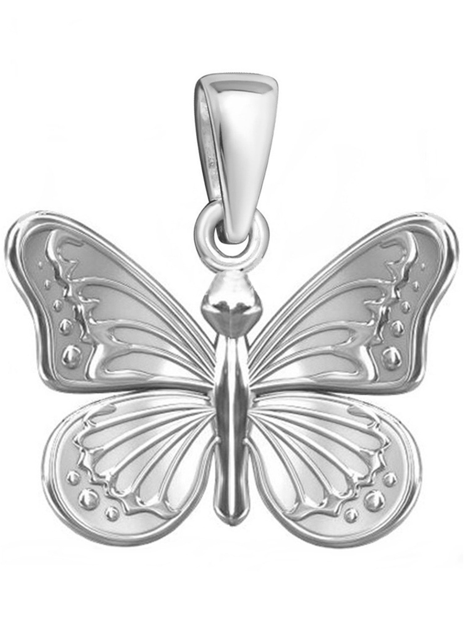 Goldene Hufeisen Kettenanhänger Schmetterling Kettenanhänger 925 Sterling Silber (1 Stück, inkl. Etui)