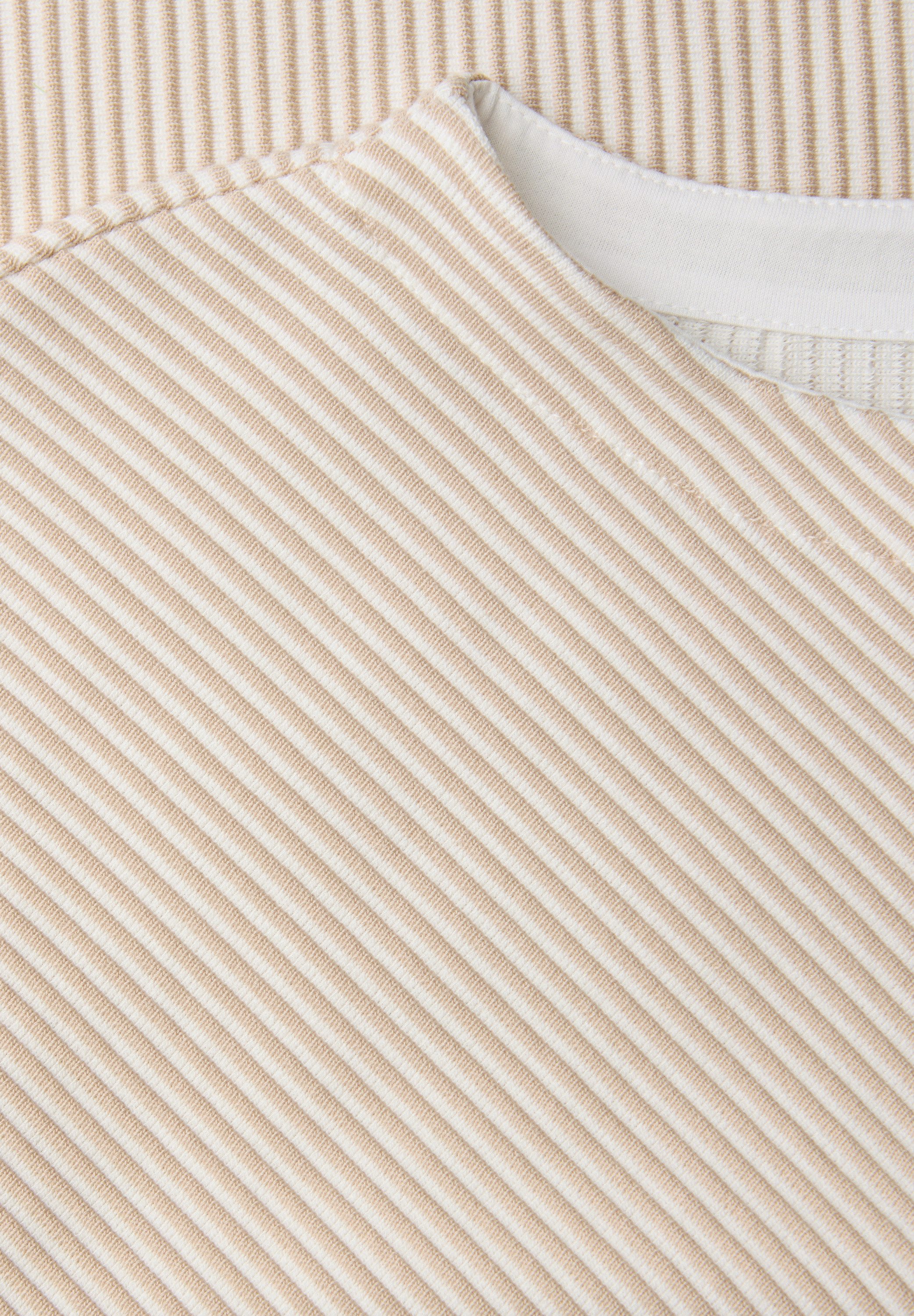 STREET ONE Strickpullover 3/4-Arm mit Two-Tone-Effekt und feinem Strukturmuster