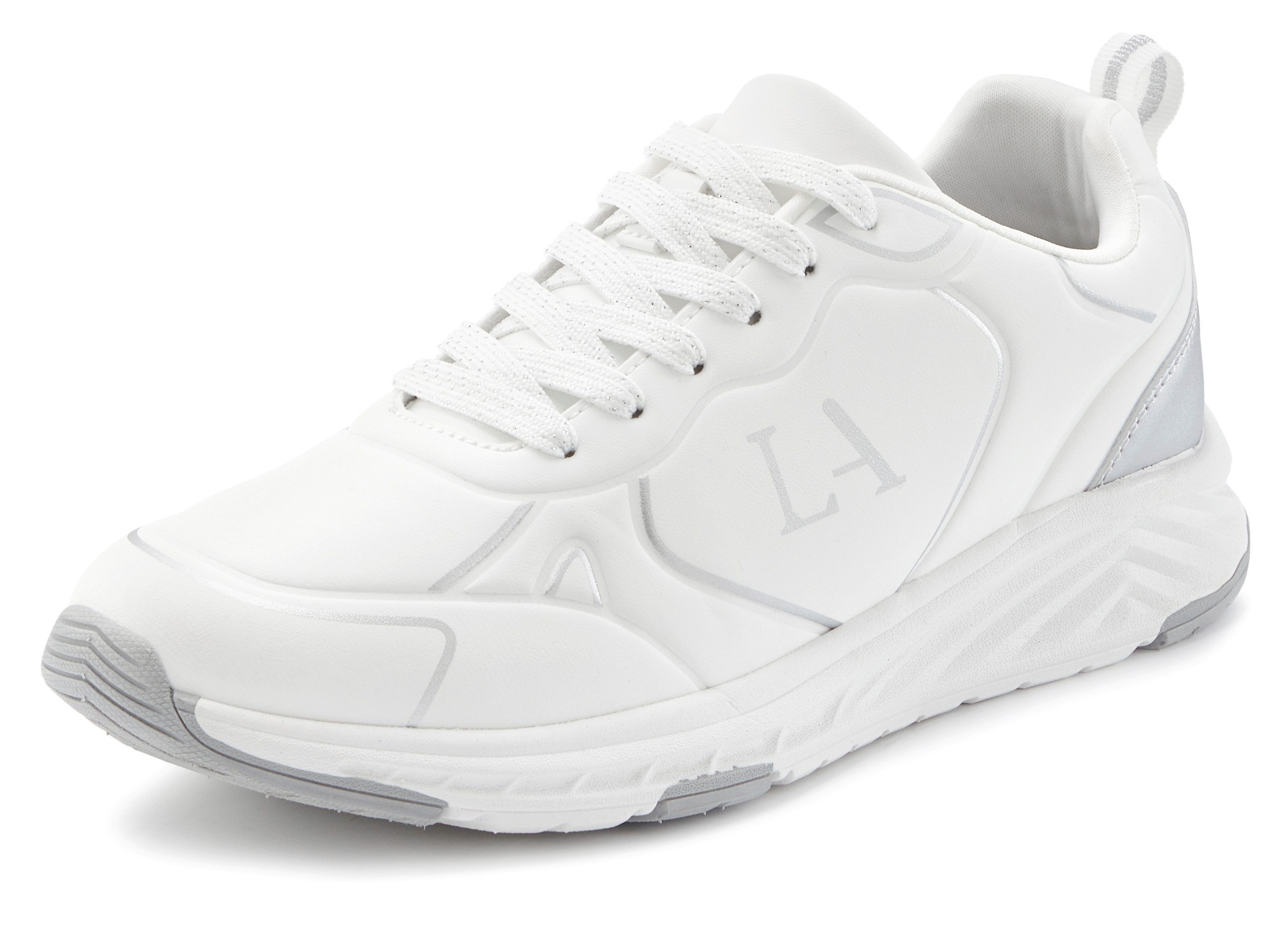 LASCANA Freizeitschuh, Schnürschuh Sneaker mit Farbakzenten VEGAN günstig online kaufen