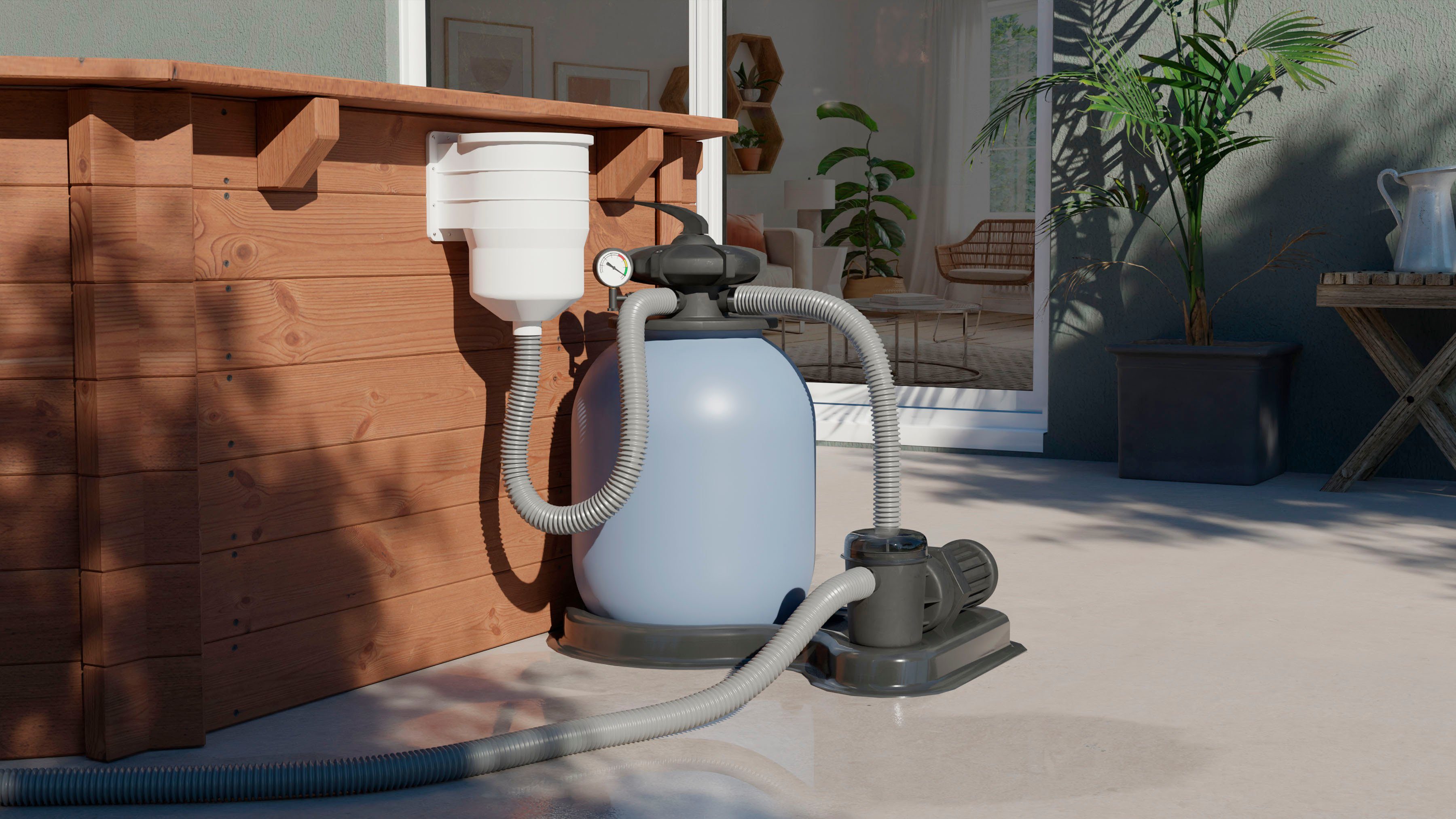 Gre Sandfilteranlage FS550, Sandfilter, 10.000 l/h