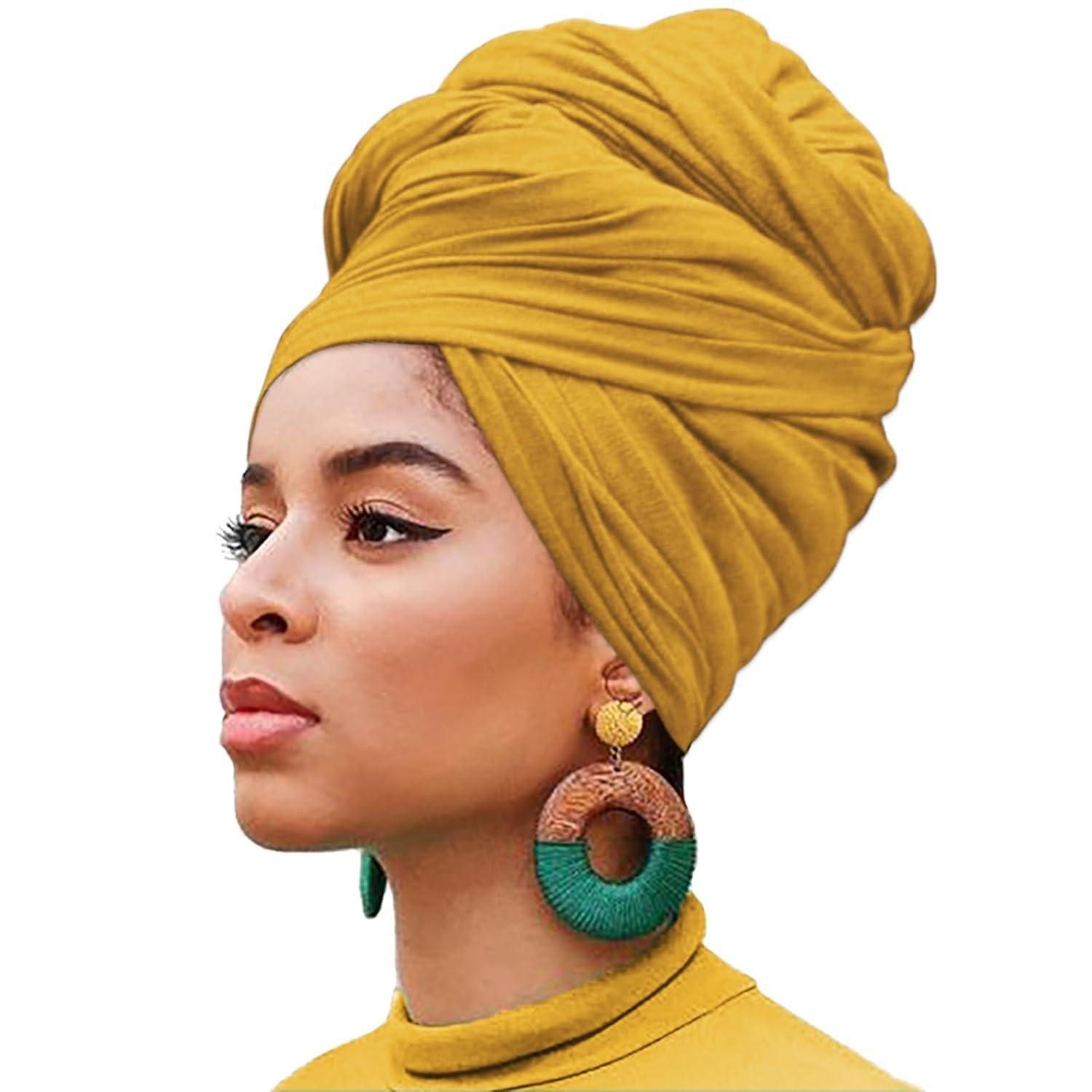 LuxusKollektion Turban Turban Head Wrap Weinrot Ultra Soft, (4-St)