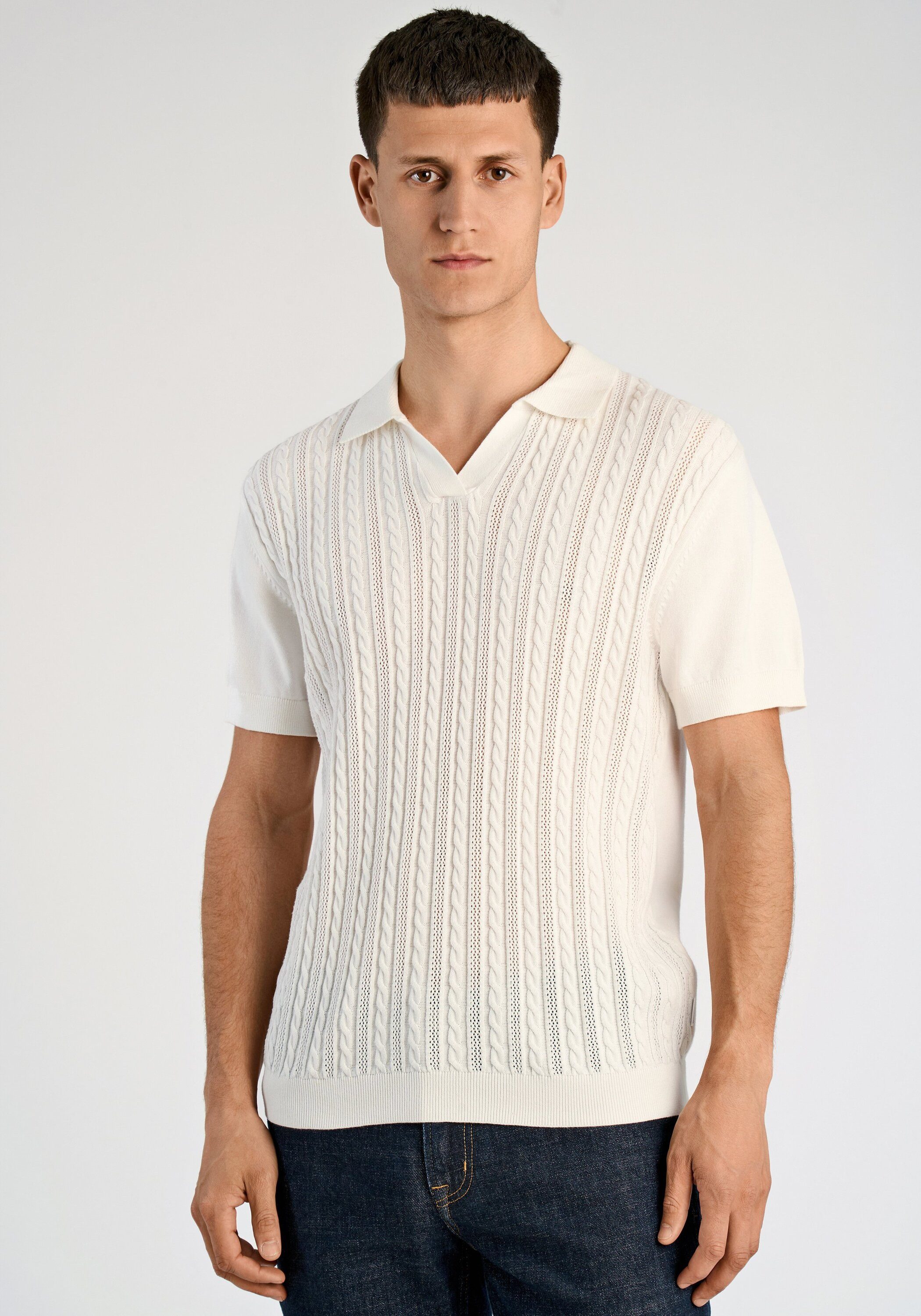 LINDBERGH Langarm-Poloshirt Poloshirt (Langarm) Relaxed Fit