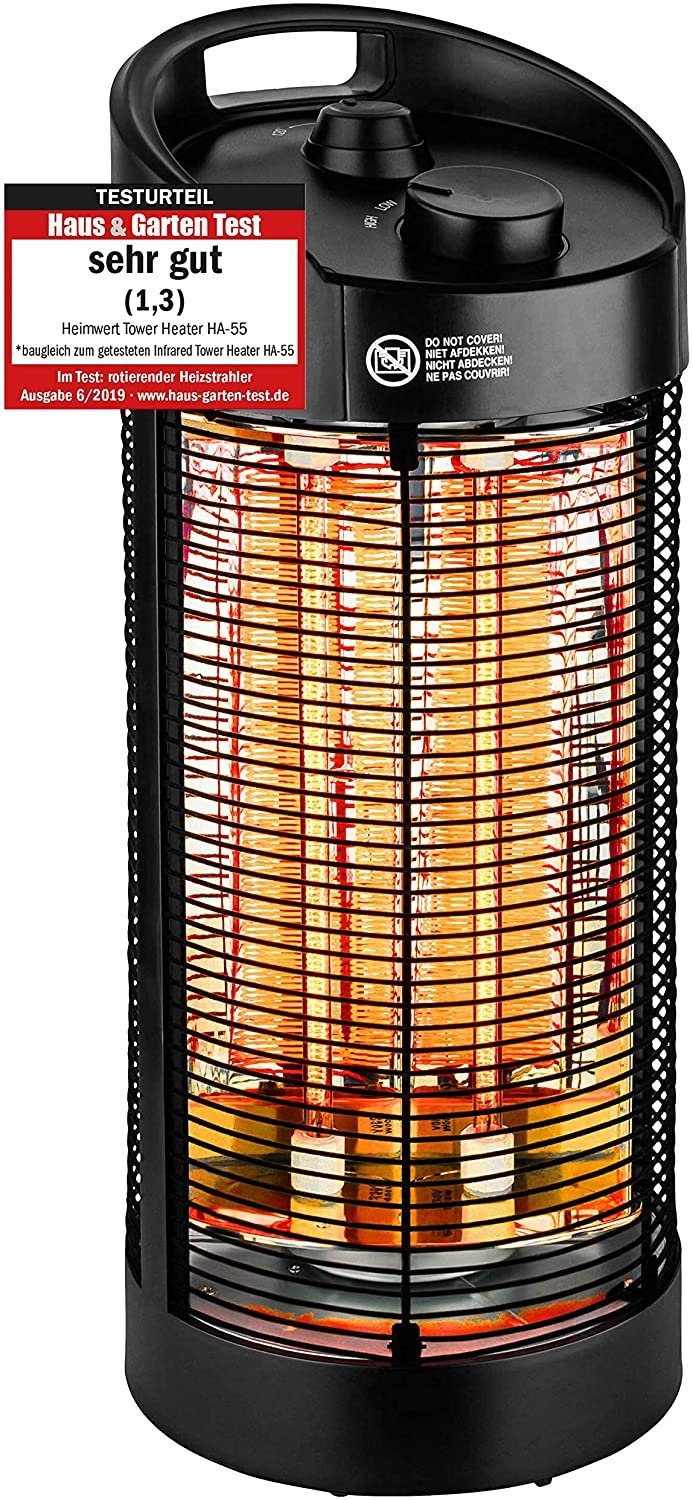 HEIMWERT Infrarotstrahler Heizstrahler 1200 Watt 360 Grad