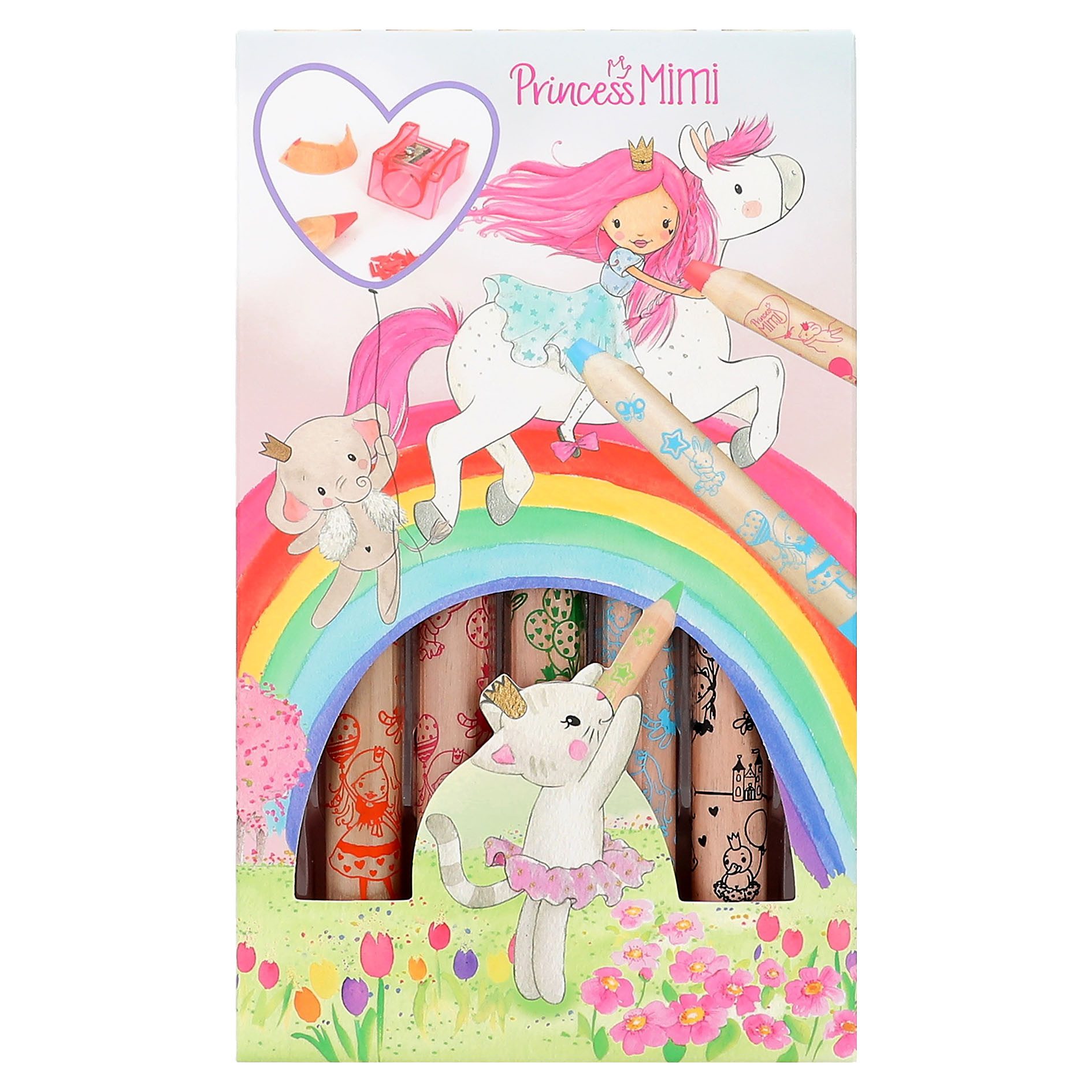 Depesche Buntstift DEPESCHE Princess Mimi Buntstifte mit Anspitzer 5 Stück