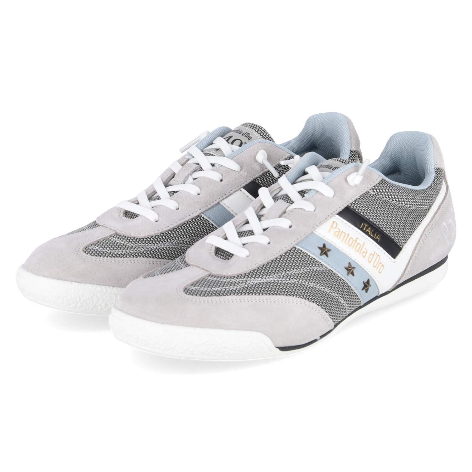 Pantofola d'oro PD001001761M-02-3133 Herren Leder & Textil grey Schnürschuh