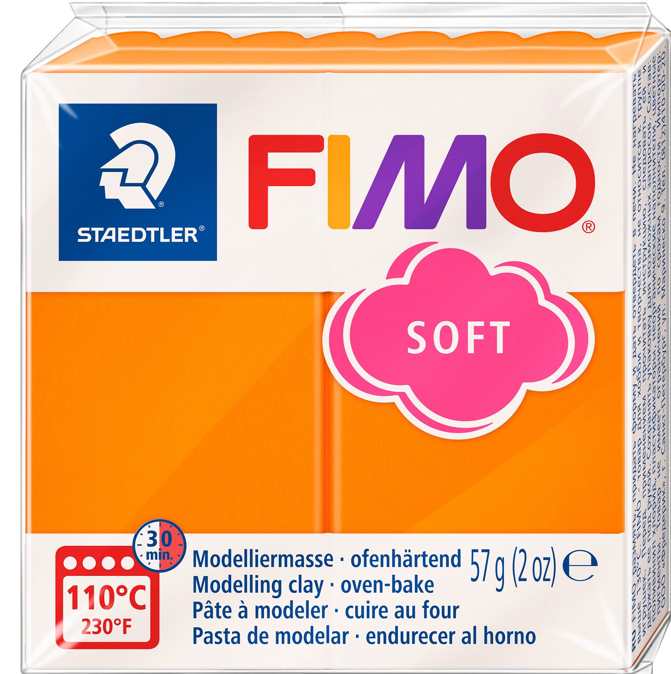 Modelliermasse FIMO Mandarine 57 Basisfarben, g soft