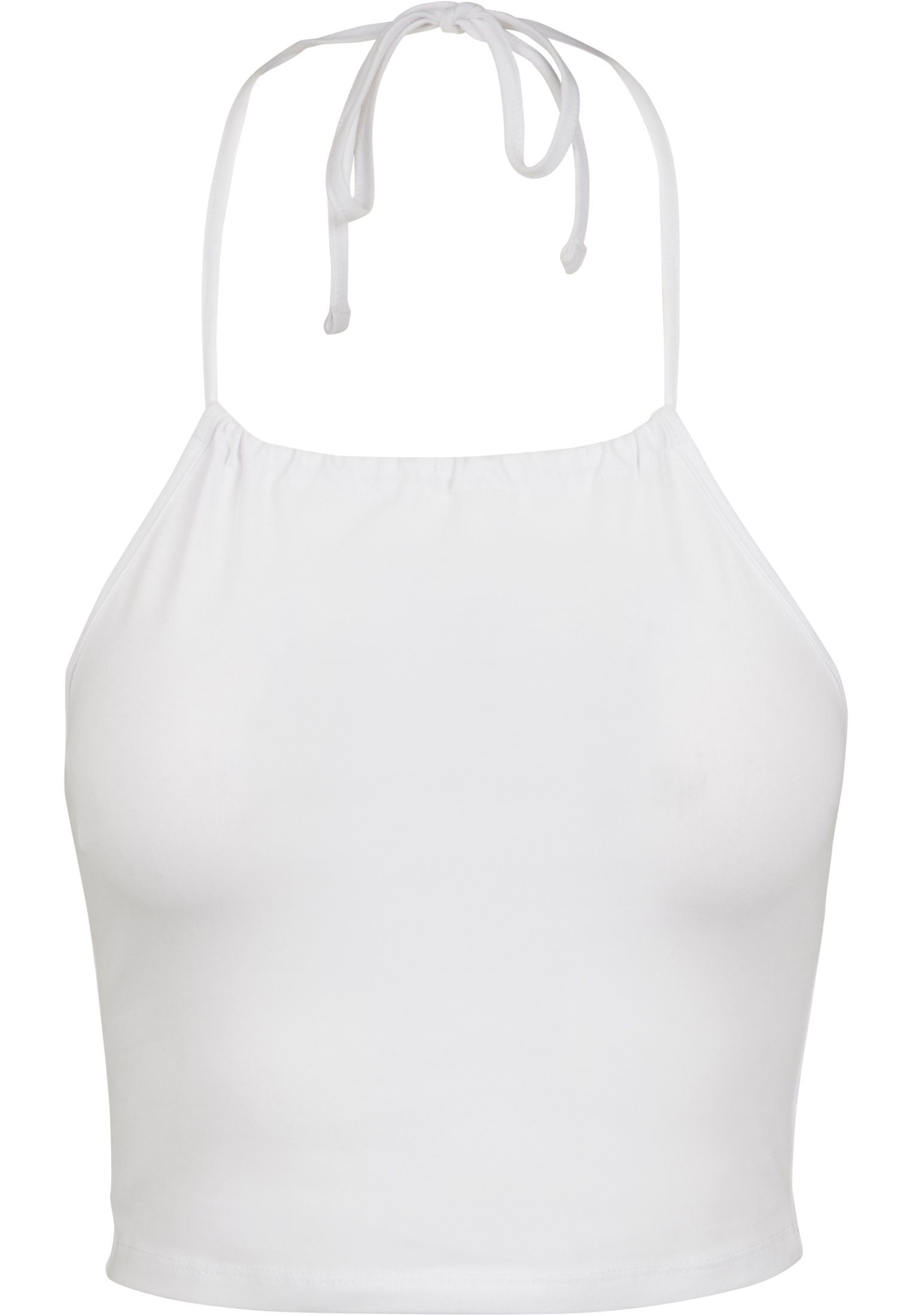 URBAN CLASSICS T-Shirt white Cropped Frauen Top Ladies Neckholder (1-tlg)