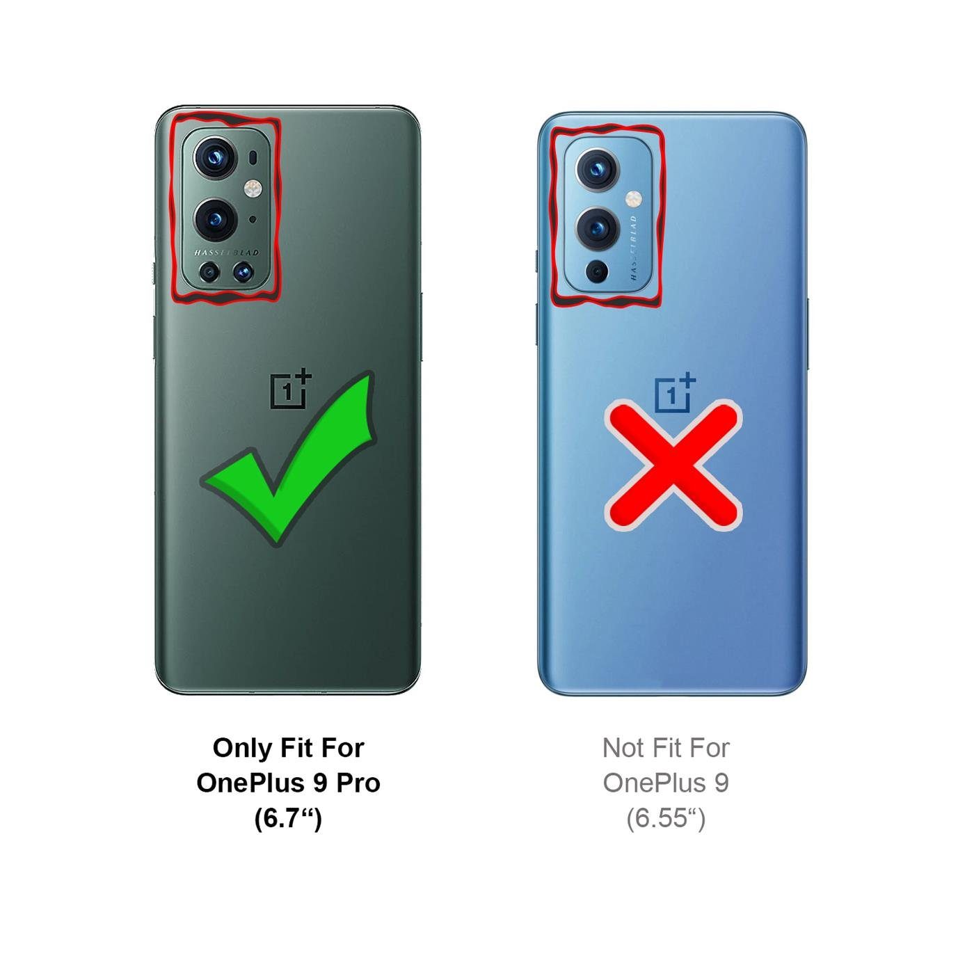 CoolGadget Handyhülle Wallet Klapp Tasche Book Case für OnePlus 9 Pro 6,7 Zoll, Hülle Klapphülle Flip Cover Etui Schutzhülle