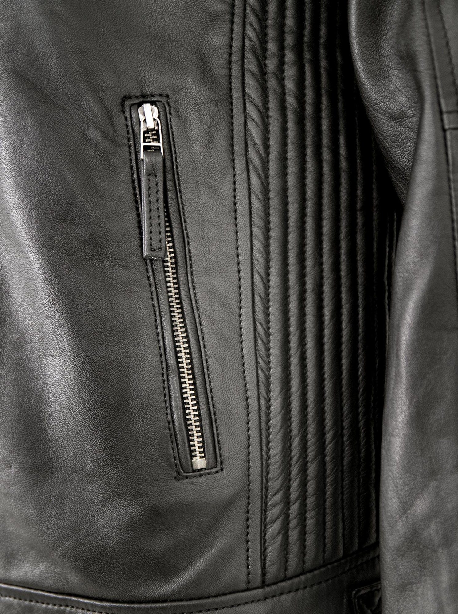 Otto Kern Lederjacke Lando/M OTTO KERN - Herren Lederjacke Kapuze Lammnappa schwarz