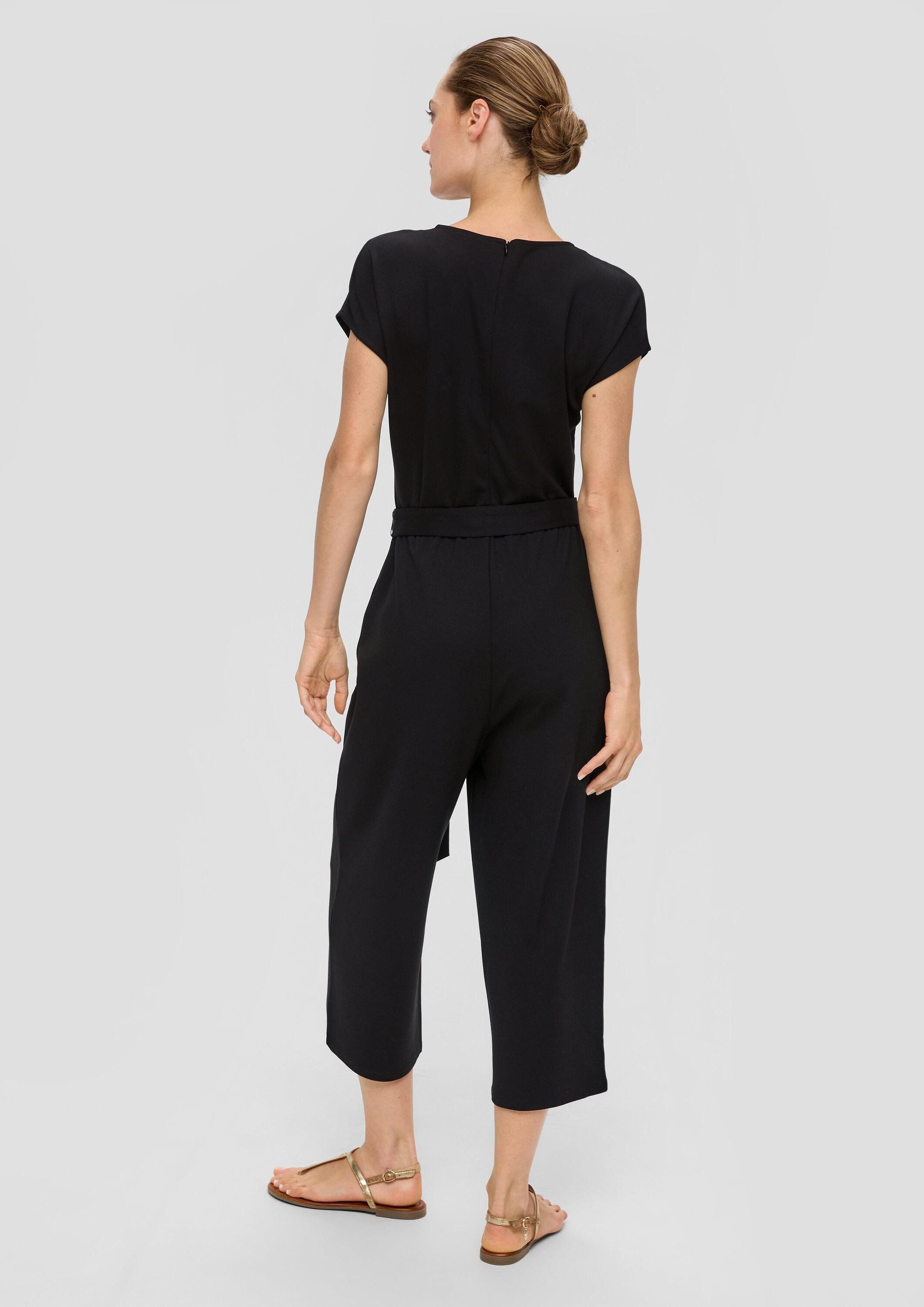s.Oliver Jumpsuit Overall Jumpsuit aus Interlock-Jersey mit Elastikbund