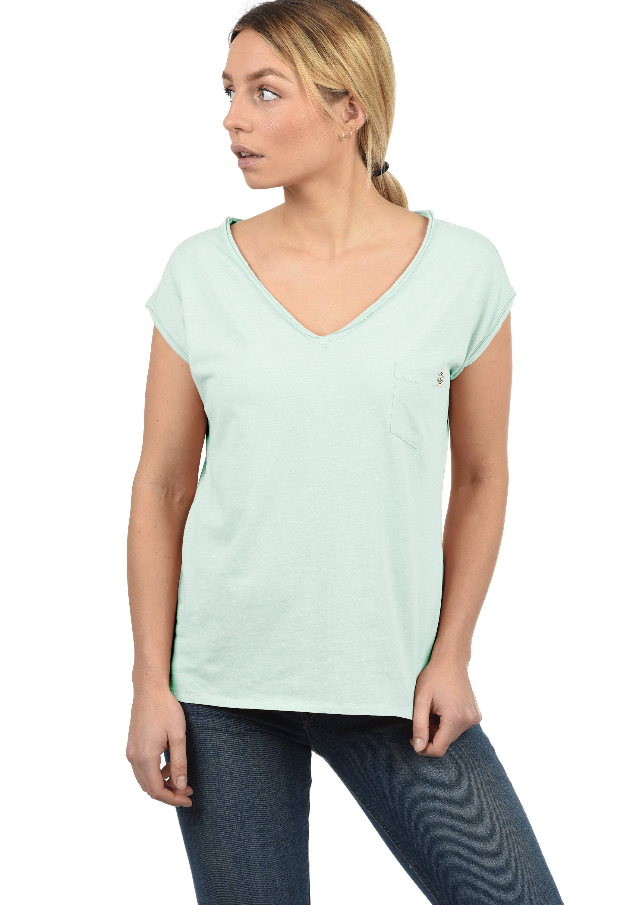 DESIRES Kurzarmshirt Rollkante mit T-Shirt Lynn