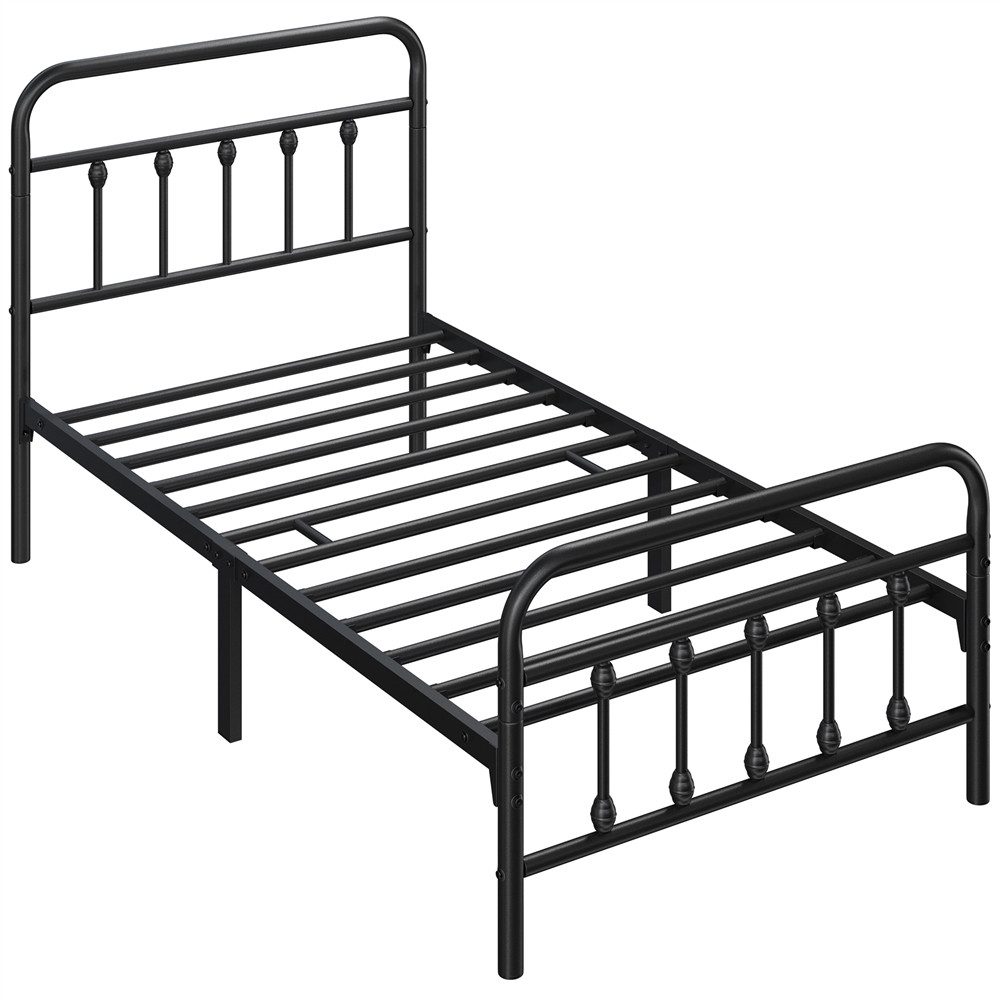 Yaheetech Bettgestell Metallbett, Metall Bettrahmen mit Kopfteil günstig online kaufen