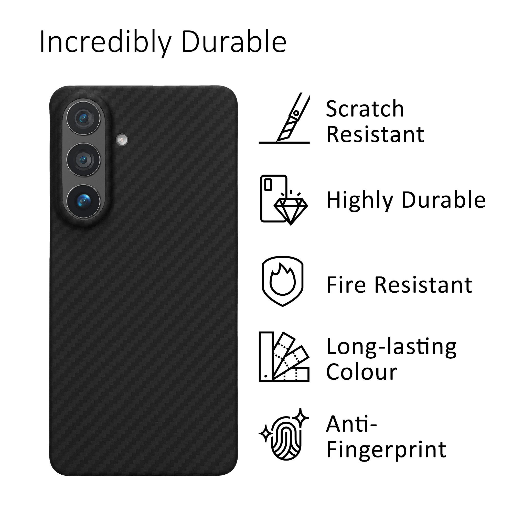 kalibri Smartphone-Hülle Hülle für Samsung Galaxy S26 Plus, Aramid Handy Schutzhülle - Smartphone Cover Case