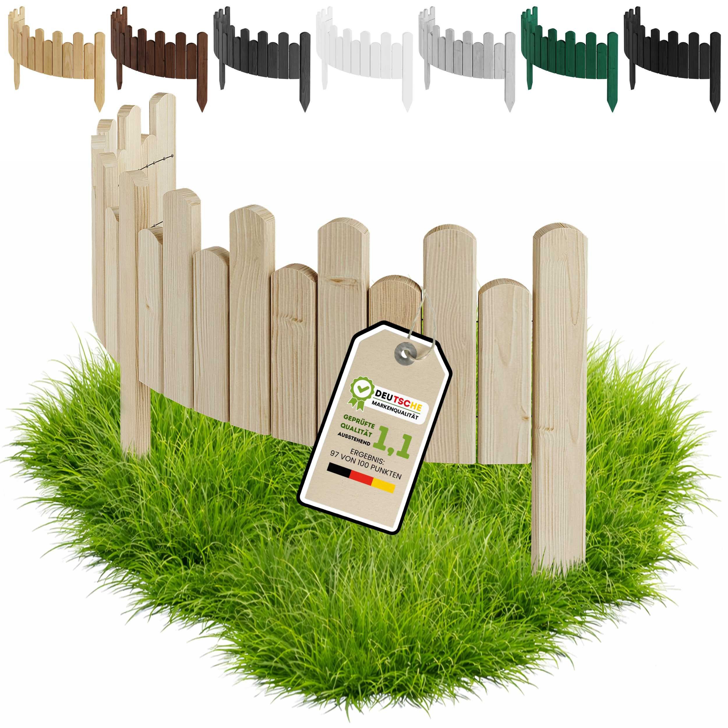 Palisade Beeteinfassung Rasenkante Flexible Holzzaun Gartenzaun Palisade