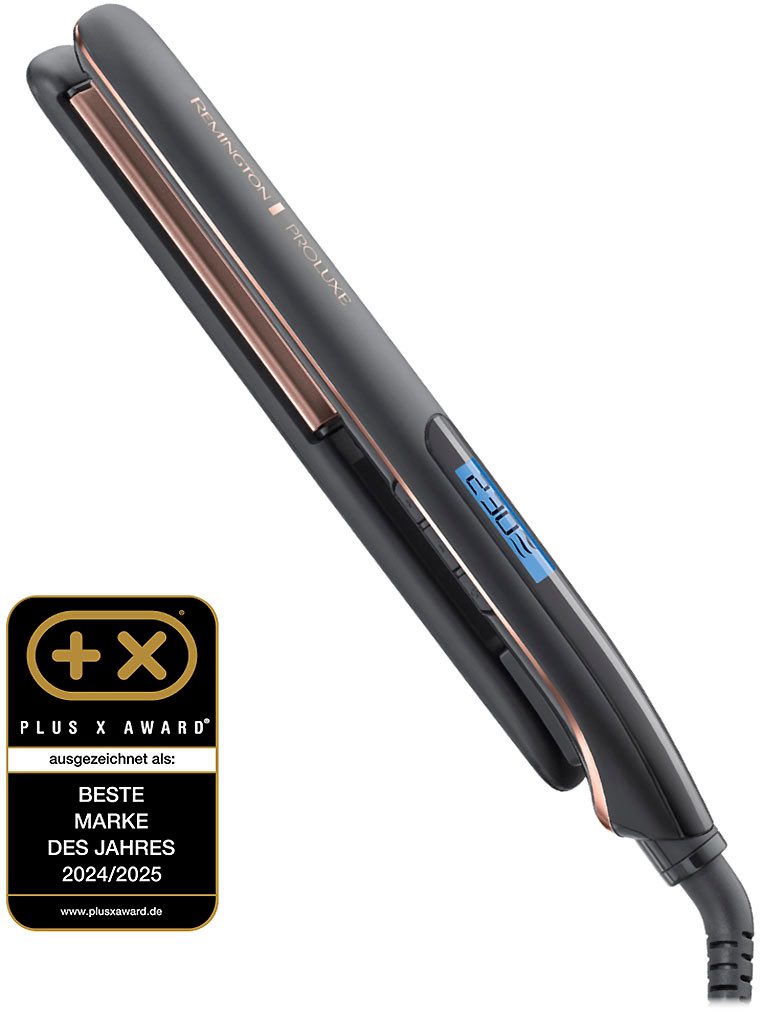 Remington Glätteisen S9100B E51 PROluxe Midnight Ultimate-Glide-Keramik-Beschichtung, OPTIheat-Technologie, LCD display, 110mm lange Keramikstylingplatten