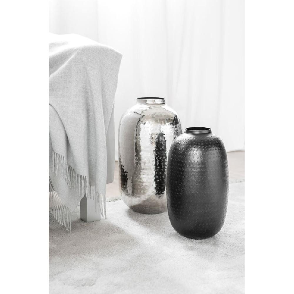 Fink Dekovase Vase Omnia Silber mit Hammerschlag Optik (47,5cm)