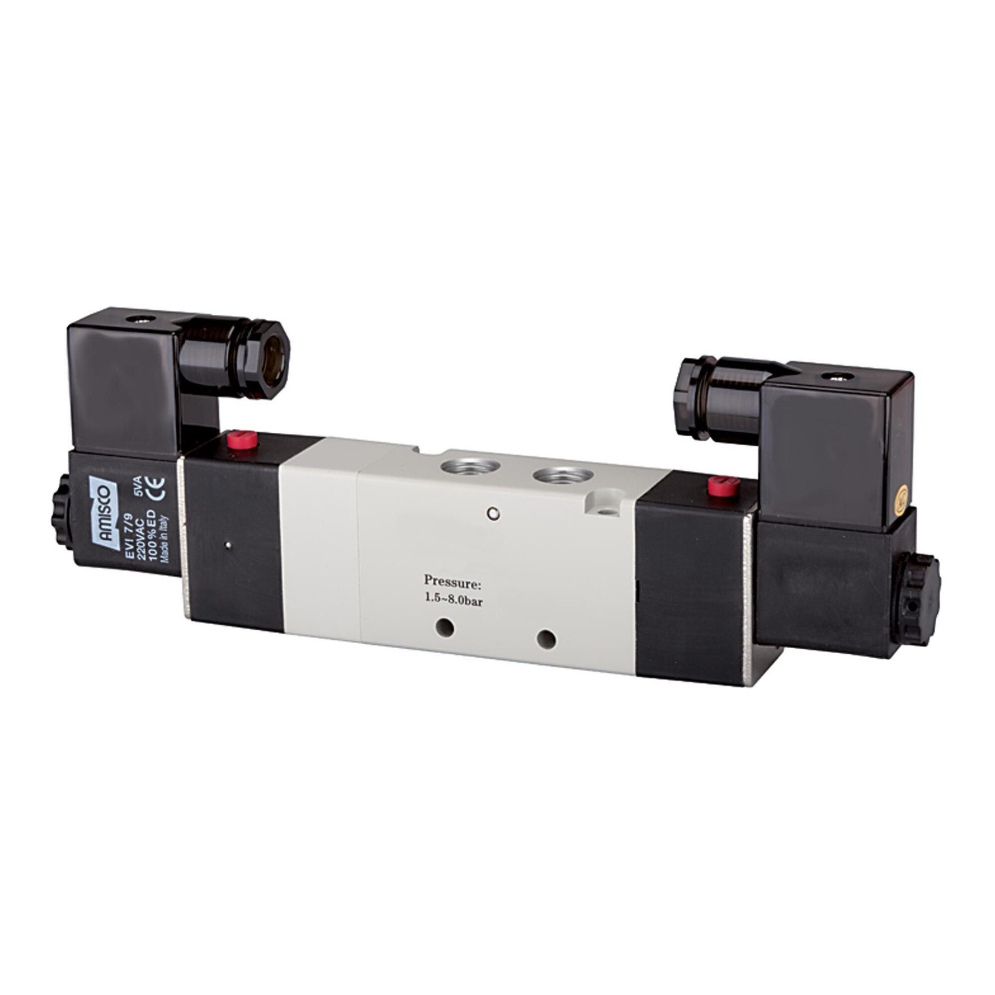 RIEGLER Regulierventil Riegler 5/3-Wegeventil elektropneum. Mitte belüftet, M5, 230 V, 50 Hz