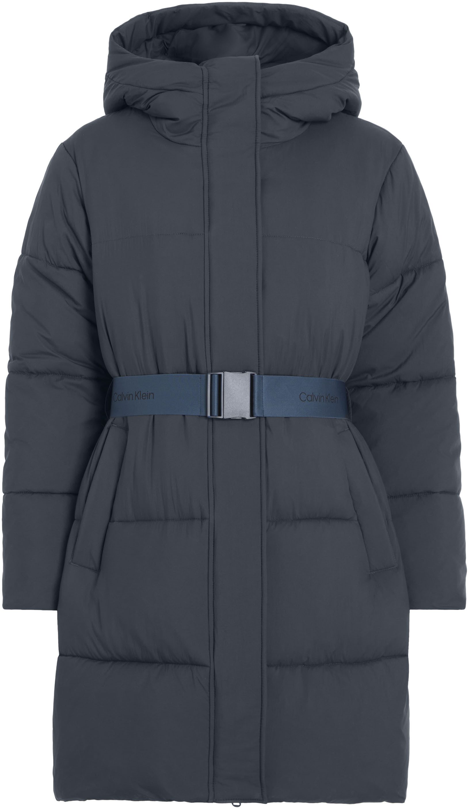 Calvin Klein Jeans Steppjacke LOGO BELT LONG PUFFER mit Gürtel günstig online kaufen