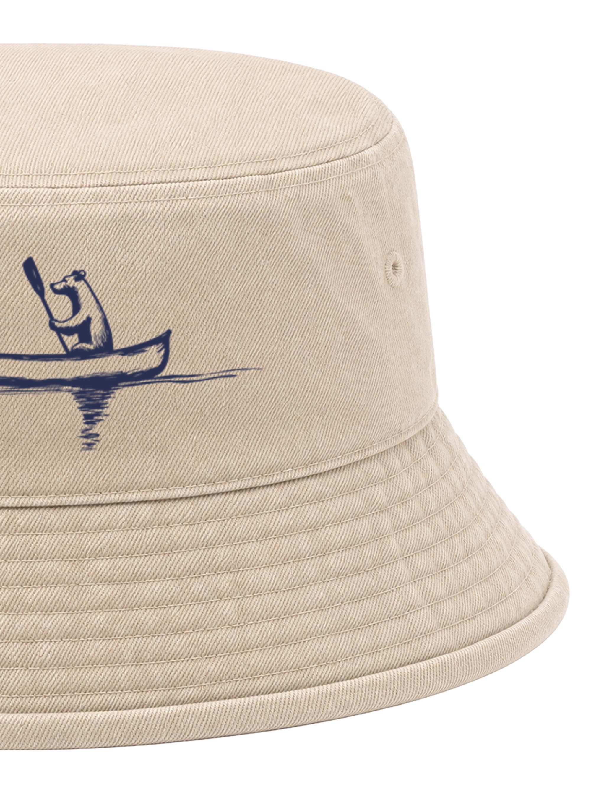 Neverless Fischerhut Anglerhut mit Print Bär Kanu Bucket Hat Baumwolle Neverless® – Bild 4 von 5