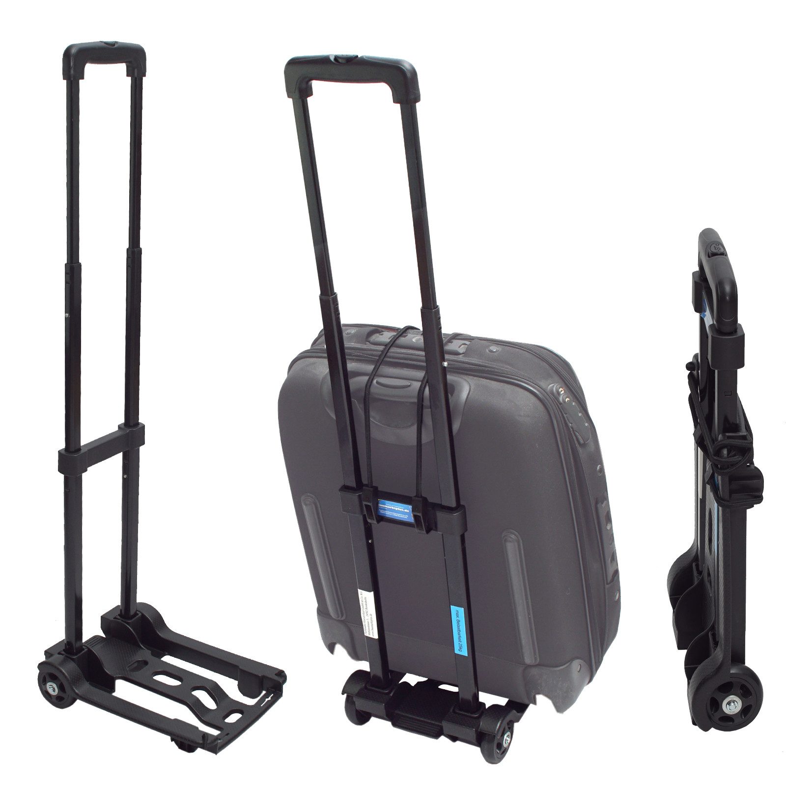 TRUTZHOLM Sackkarre Mini klappbar Koffer Trolley 25 kg Gepäckkarre Griff höhenverstellbar
