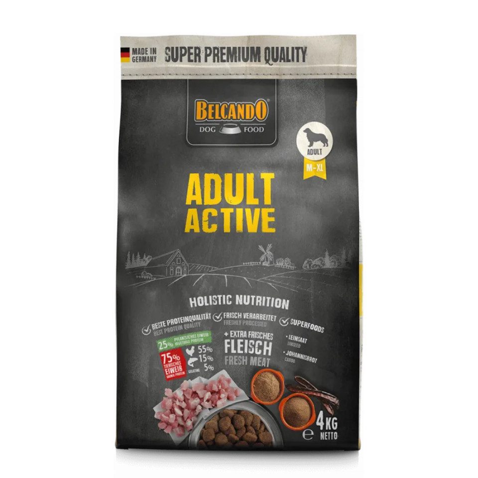 Belcando Adult Active - hochwertiges Trockenfutter für sehr aktive Hunde, Trockenfutter für: Hunde
