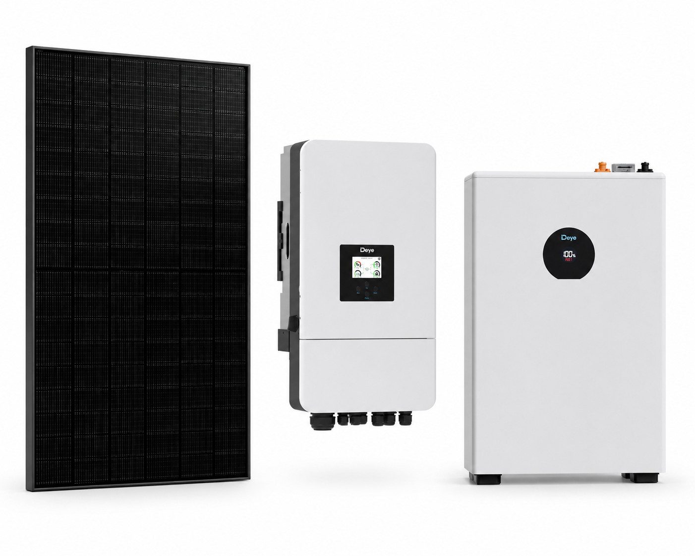 Deye Solaranlage Deye 6kW 3P Hybrid + 2x SE-F5C Pro + 16x JA FB GG Modul, (1-St)