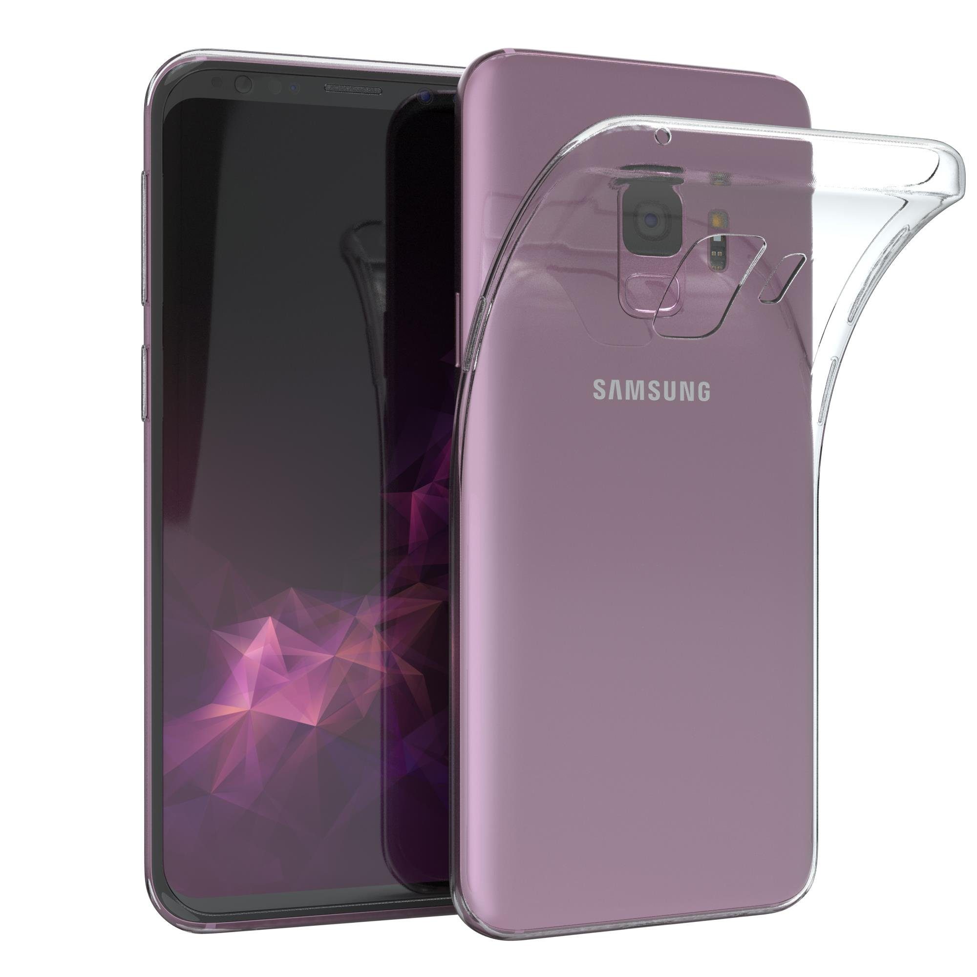 EAZY CASE Handyhülle Slimcover Clear für Samsung Galaxy S9 5,8 Zoll, durchsichtige Hülle Ultra Dünn Silikon Backcover TPU Telefonhülle Klar