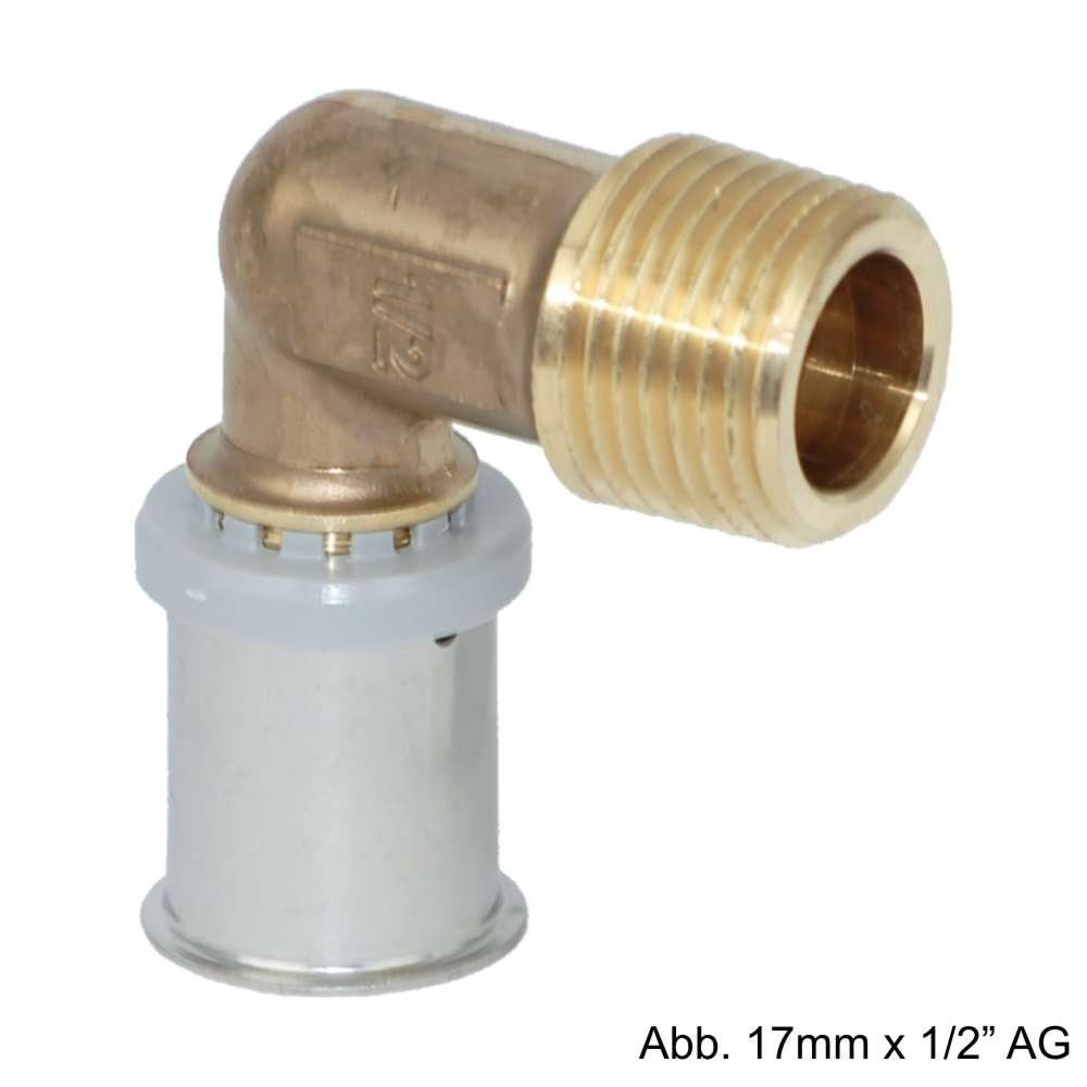 Roth Wasserrohr Roth RIS Übergangswinkel 20 mm x 3/4" AG, Messing