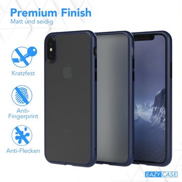 EAZY CASE Handyhülle Outdoor Case für Apple iPhone X / XS 5,8 Zoll, Hülle kompatibel mit Qi & Magsafe Robust Back Cover Blau / Nachtblau