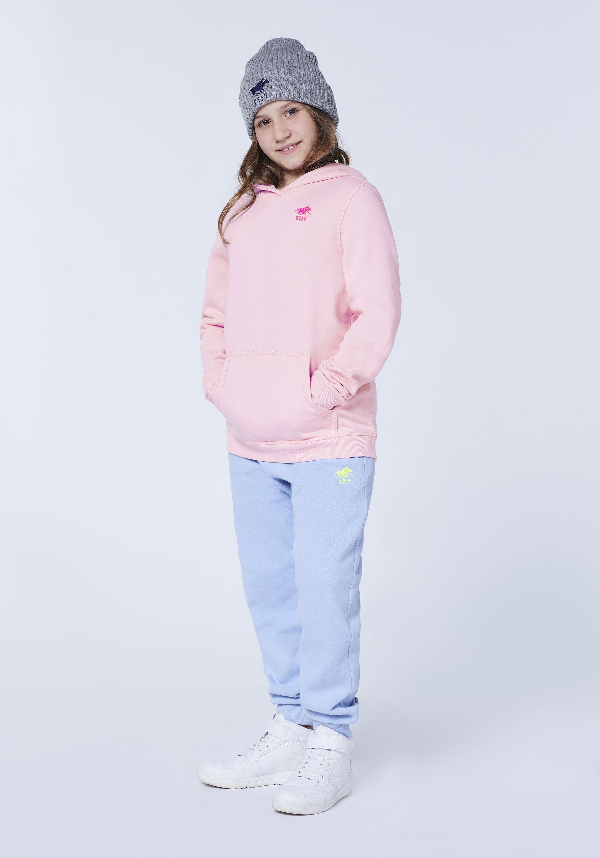 Sylt Lady Polo 13-2806 Pink Label-Stitching mit Sweatshirt