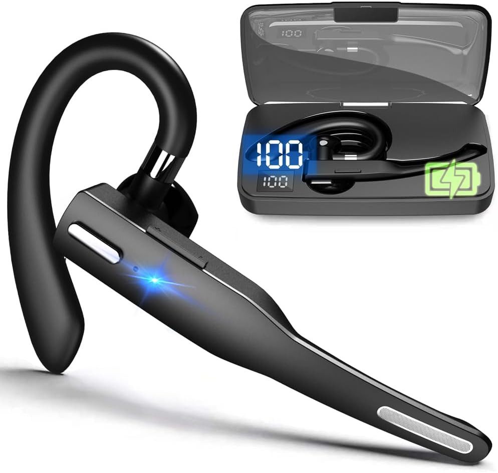 Futicare Business Bluetooth Headset mit Mikrofon, GPT-KI-Übersetzung, Headset (Ein-Tasten-Stummschaltung, Bluetooth 6.1, 72 Std., für Büro & Fahrer, Handy/PC)