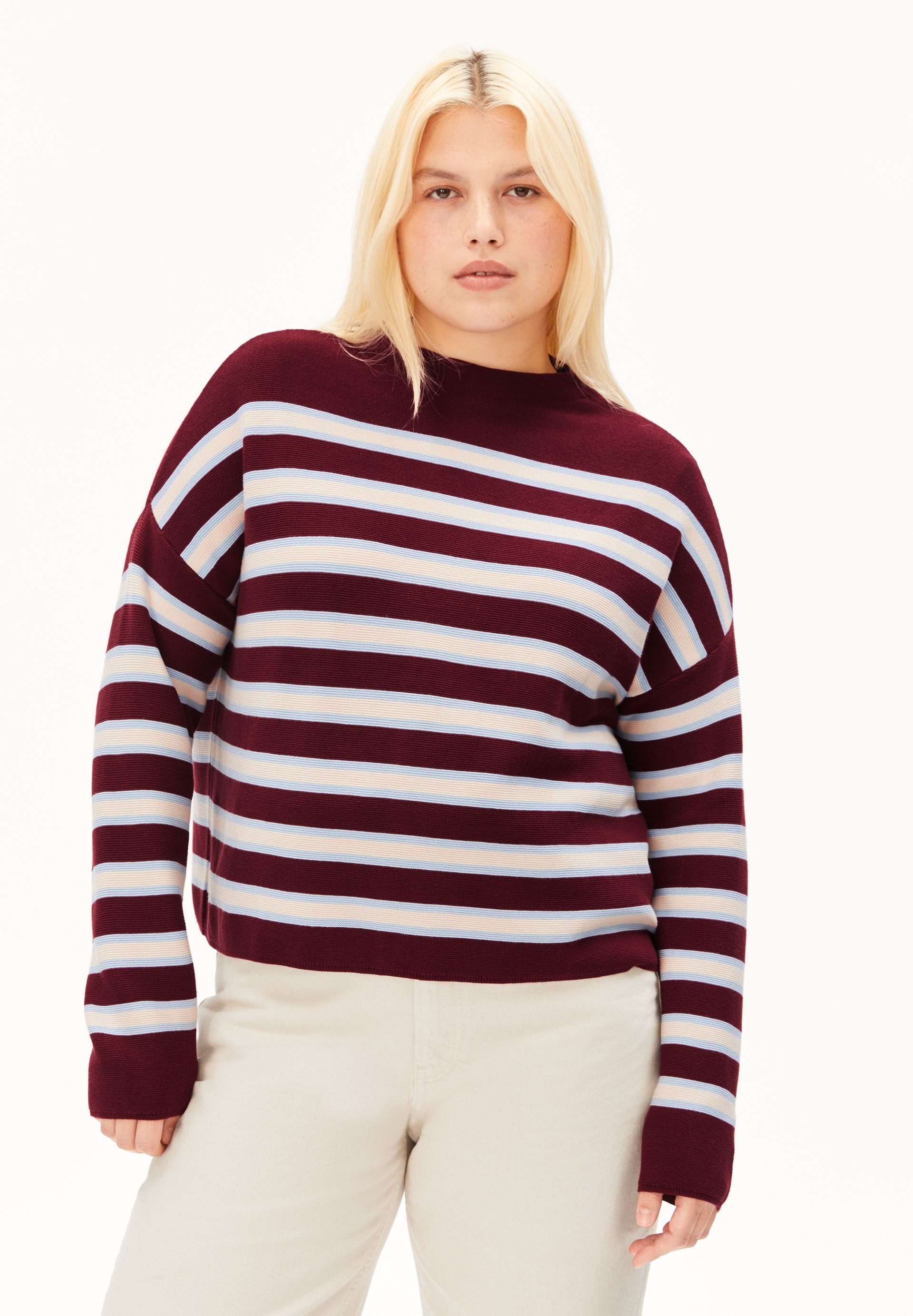 Armedangels Strickpullover MERINAA STRIPED Loose Fit