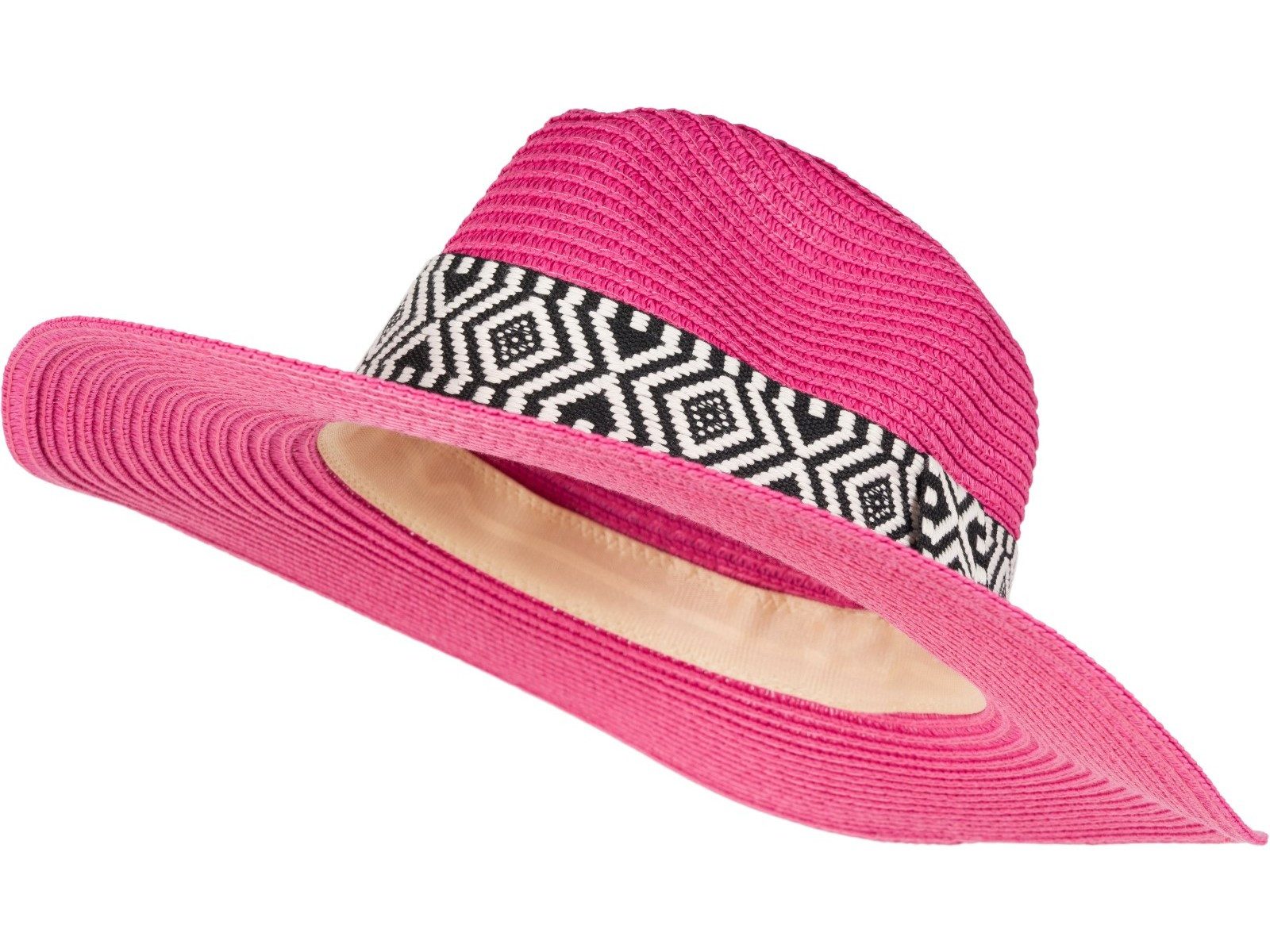 styleBREAKER Sonnenhut Panama Strohhut Hutband Azteken Muster (1-St)
