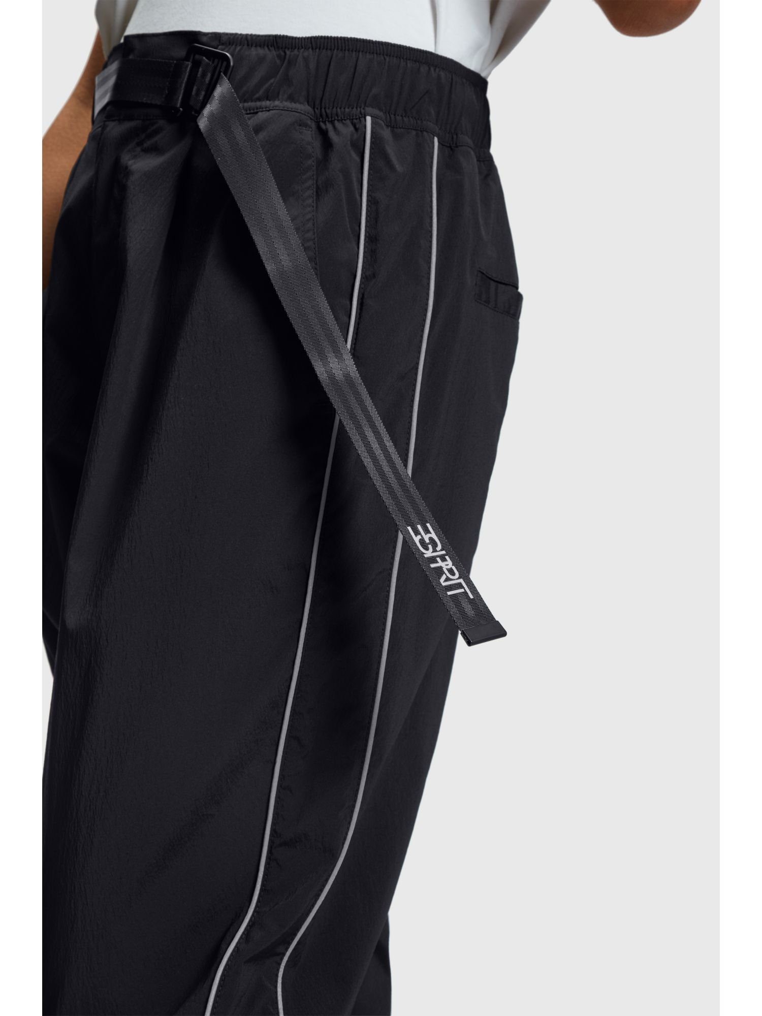 Jogger Esprit mit Gürtelschließe BLACK Pants im Jogger-Style High-Rise-Pants