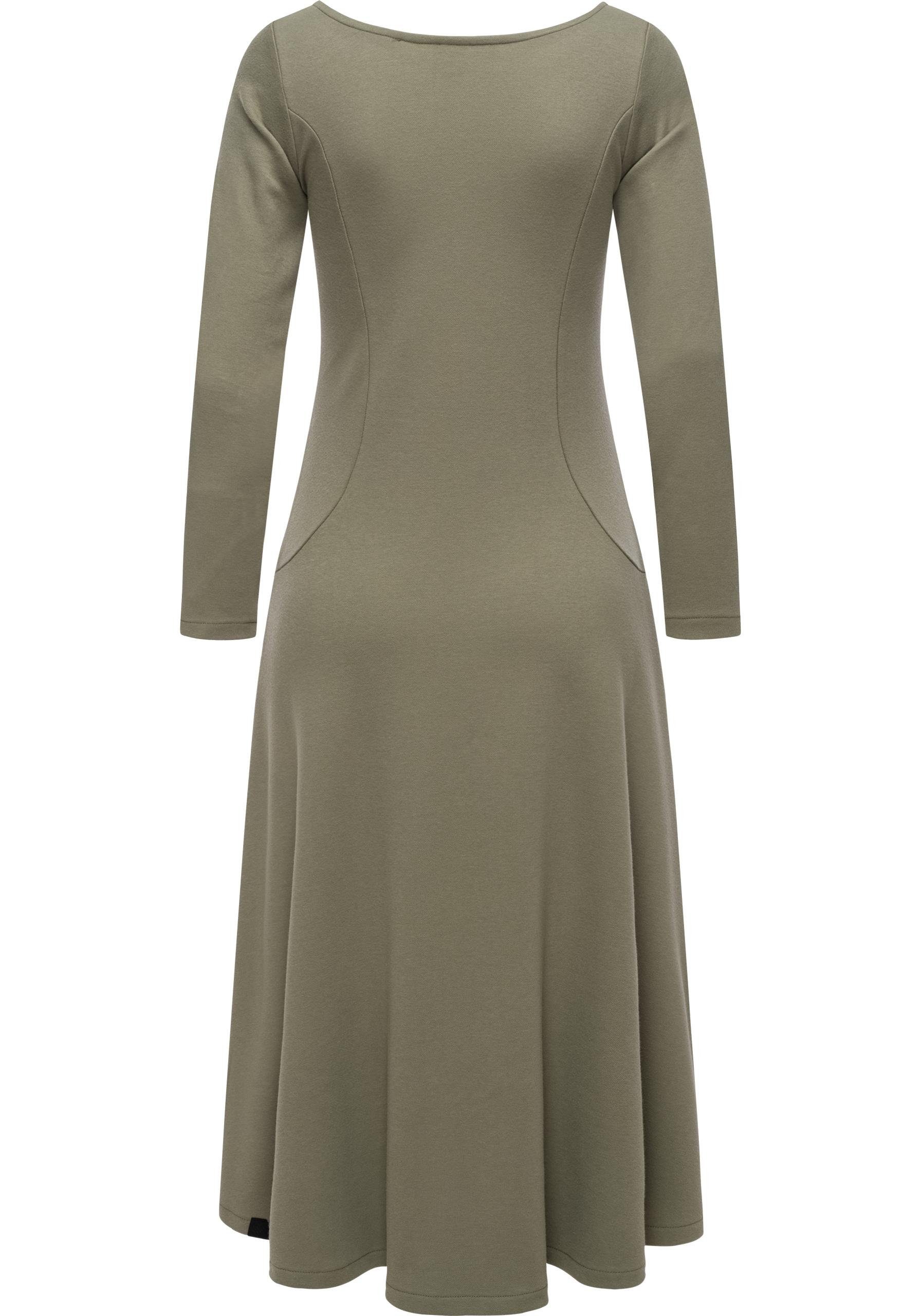 Ragwear A-Linien-Kleid Appero Long Stylisches Langarm-Kleid für den Winter